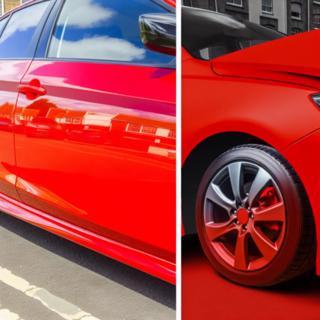 Flawless high-gloss paint finish on a repaired car