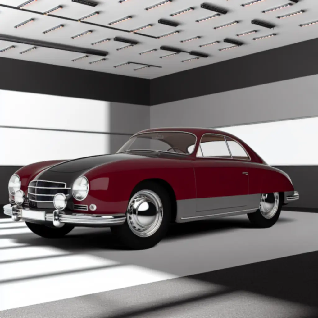 Glossy red car with freshly restored paintwork
