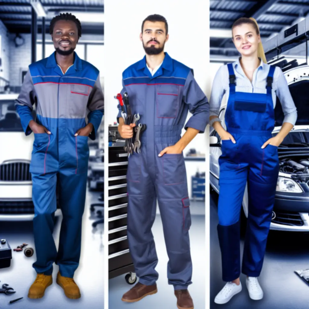 Technicians from CHIPS AWAY BRISTOL LTD working together in a professional vehicle repair workshop